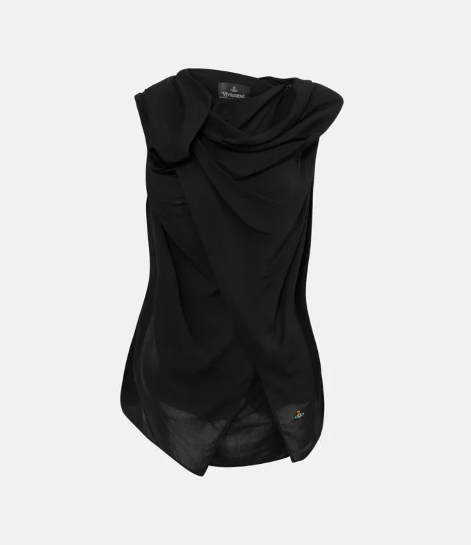 Bluzka z krzyżującym się dekoltem