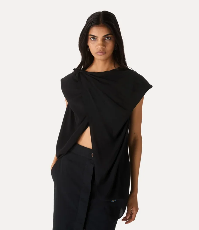 Bluzka z krzyżującym się dekoltem