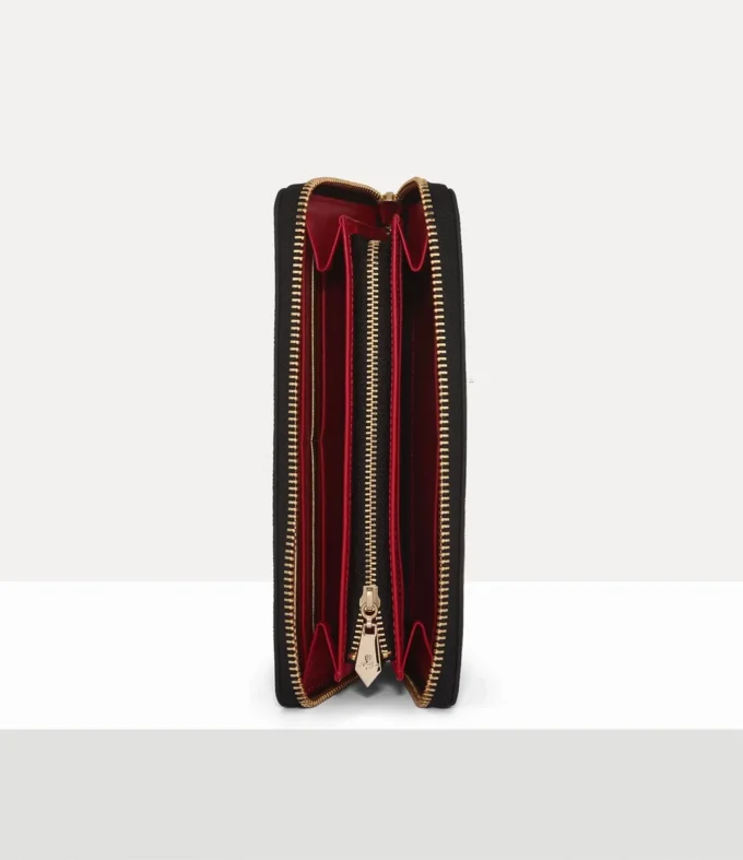 Długi portfel z zamkiem błyskawicznym