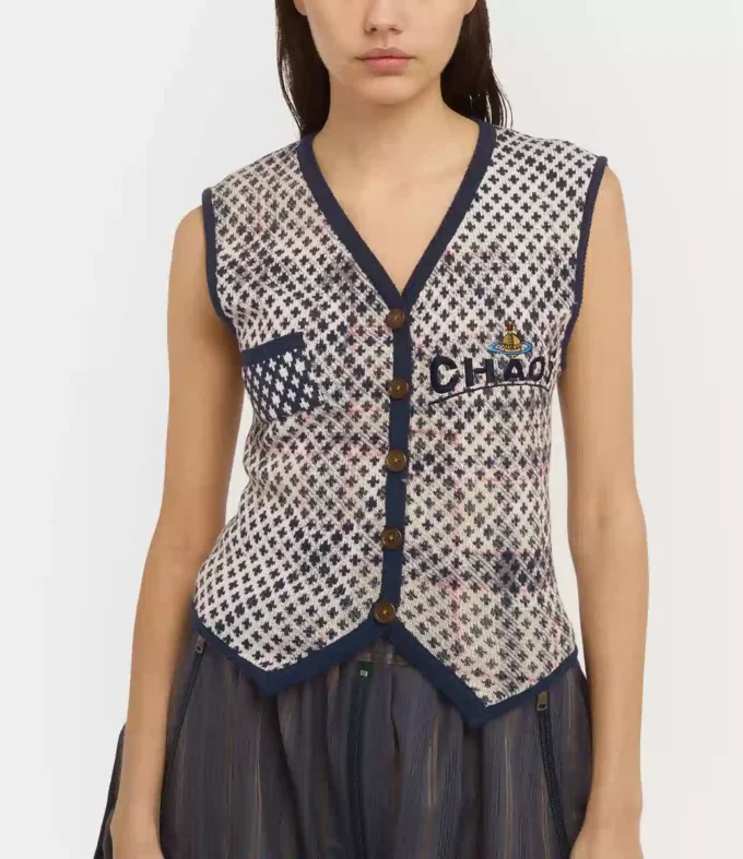 Kamizelka Distressed Tartan