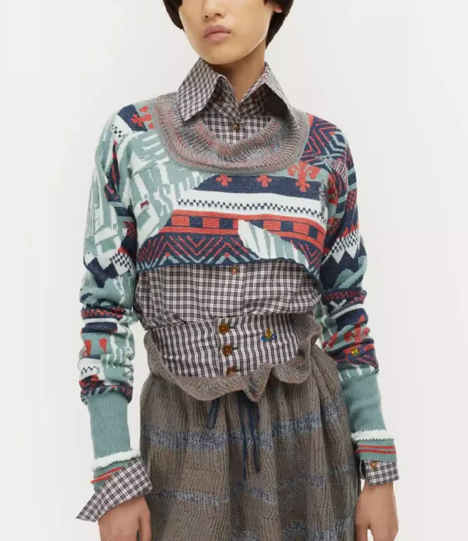 Krótki top Broken Fair Isle Krótki top Broken Fair Isle