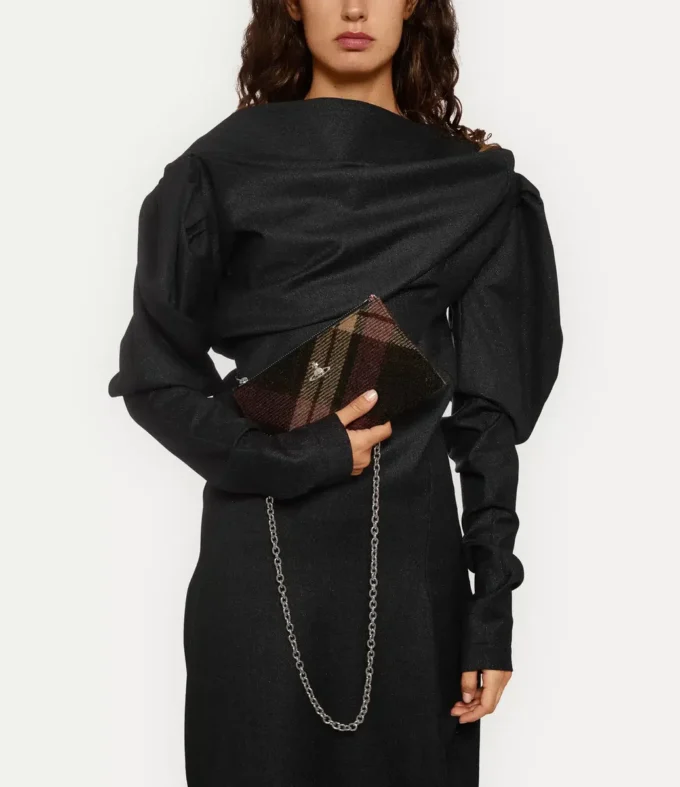 Mała płaska kopertówka z zamkiem błyskawicznym