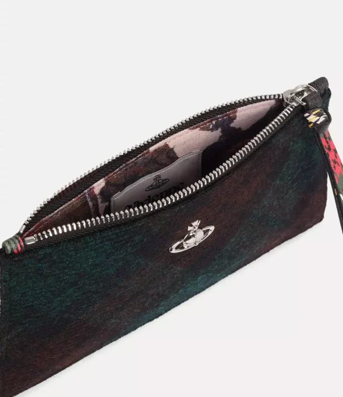 Mała płaska kopertówka z zamkiem błyskawicznym