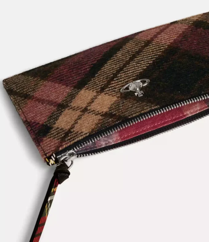 Mała płaska kopertówka z zamkiem błyskawicznym