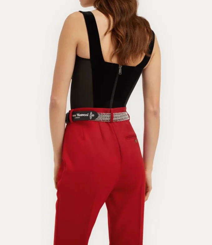 Skórzany pasek z łańcuszkiem